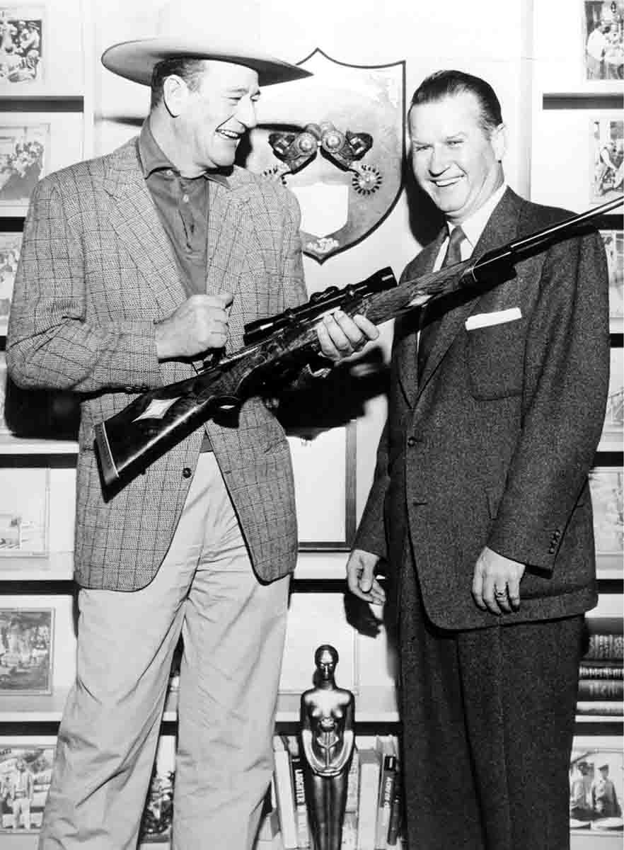 Always the promoter, Roy Weatherby was known to give rifles to actors such as John Wayne.